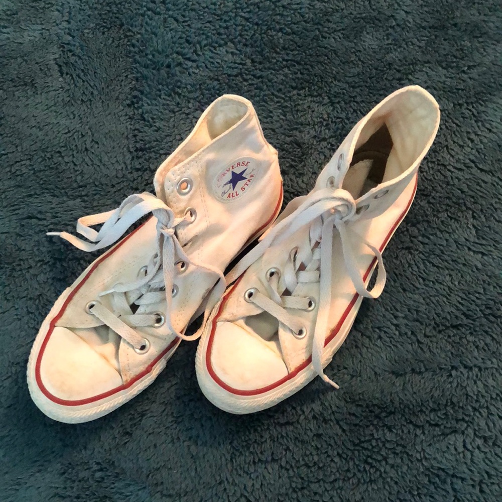White Hightop Converse